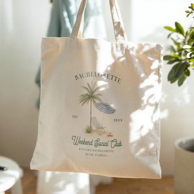 Bachelorette Social Club Beach Weekend Tote Tragetasche (Von Creator hochgeladen)