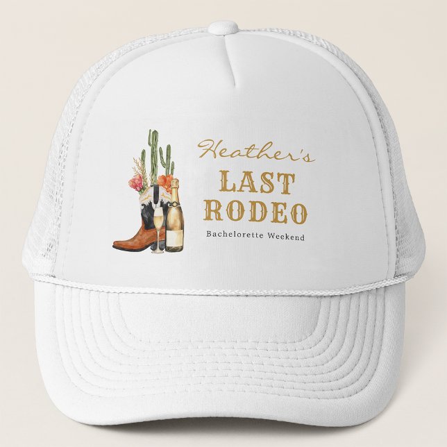 Bachelorette Truckerkappe (Bachelorette Last Rodeo Trucker Hat by Painted Paperie
)