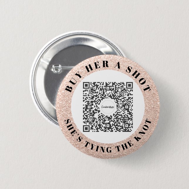 Bachelorette Venmo QR Code Kaufen Sie die Braut ei Button (Vorne & Hinten)