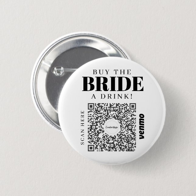 Bachelorette Venmo QR Code Kaufen Sie die Braut ei Button (Vorne & Hinten)
