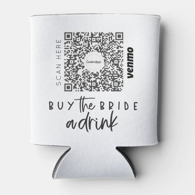 Bachelorette Venmo QR Code Kaufen Sie die Braut ei Dosenkühler (Vorderseite)