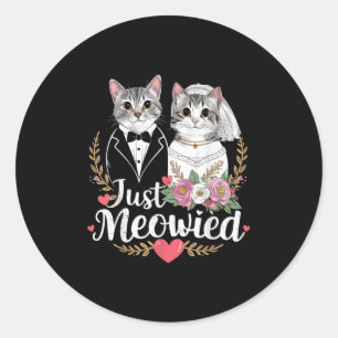 Bachelorette Wedding Party Bridge Groom Katzen nur Runder Aufkleber