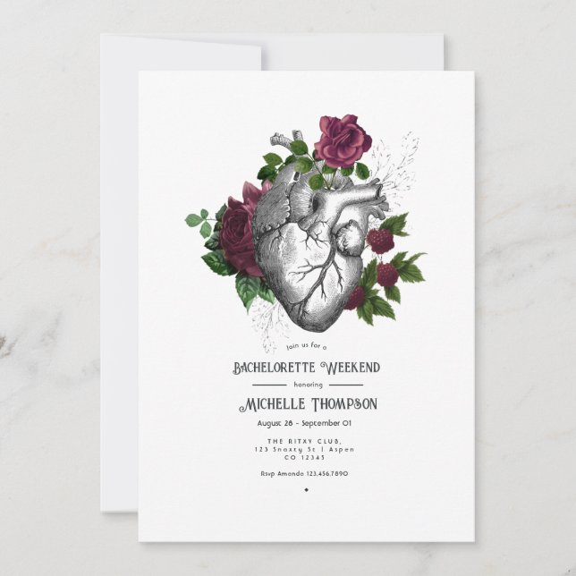 Bachelorette Weekend Einladung (Vorderseite)