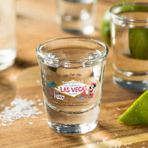 Bachelorette Weekend Gastgeschenk Las Vegas Schnapsglas