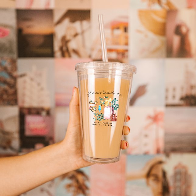 Bachelorette Weekend Gastgeschenk Personalisiert Acryltrinkbecher (Von Creator hochgeladen)