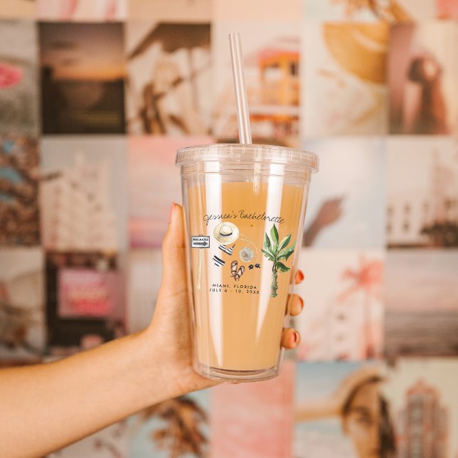 Bachelorette Weekend Gastgeschenk Personalisiert Acryltrinkbecher (Von Creator hochgeladen)