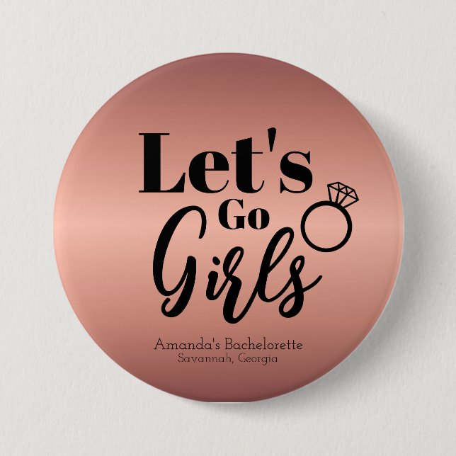 Bachelorette Weekend Gastgeschenk Personalisiert Button (Vorderseite)