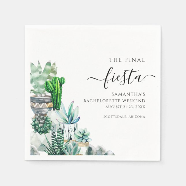 Bachelorette Weekend Gastgeschenk Personalisiert Serviette (Vorderseite)