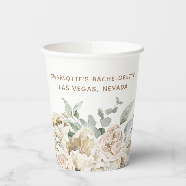 Bachelorette Weekend Gastgeschenk Personalisiertes Pappbecher (Links)