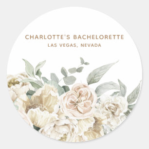 Bachelorette Weekend Gastgeschenk Personalisiertes Runder Aufkleber