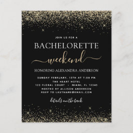 Bachelorette Weekend Gold Moderner Glitzer