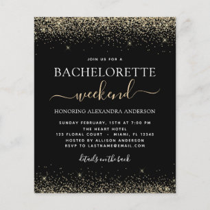 Bachelorette Weekend Gold Moderner Glitzer