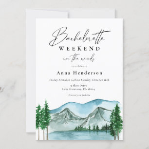 Bachelorette Weekend im Wald Einladung