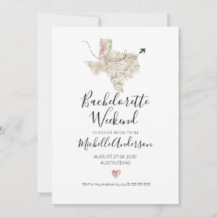 Bachelorette Weekend in Austin Texas Einladung