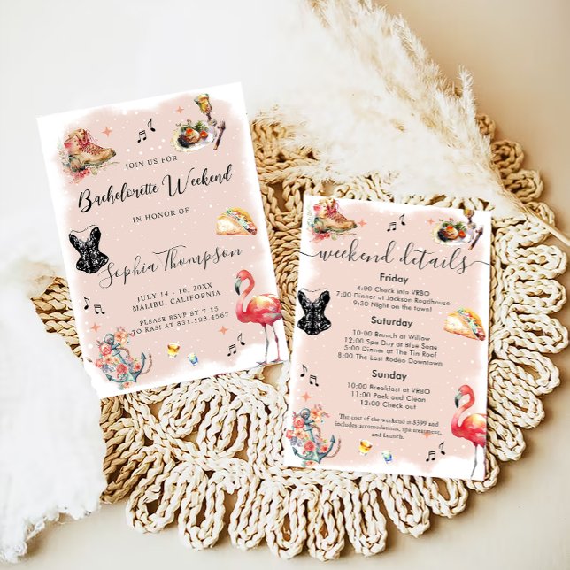 Bachelorette Weekend Party Einladung (Von Creator hochgeladen)
