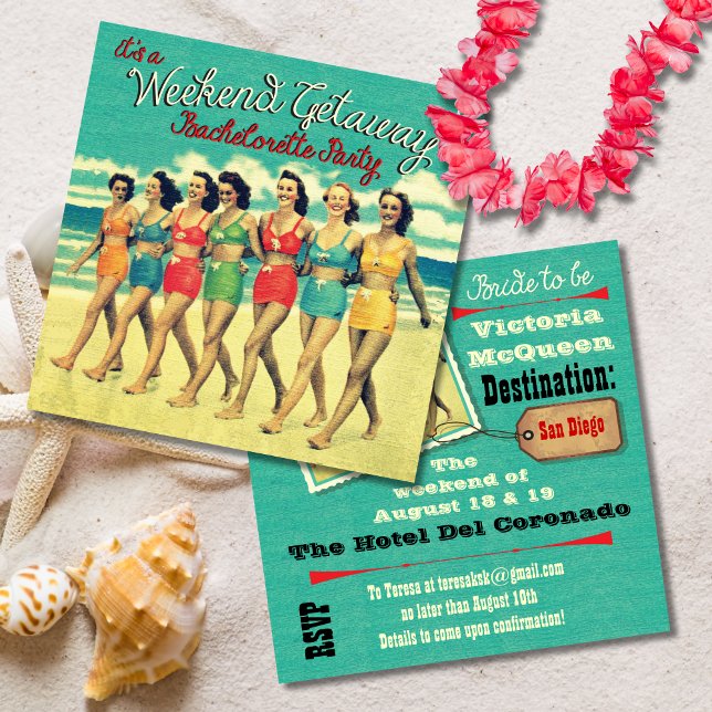 Bachelorette Weekend Party Einladung (Von Creator hochgeladen)