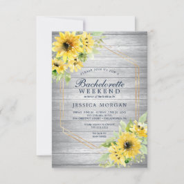 Bachelorette Weekend Rustic Sunflower Greenery Inv Einladung