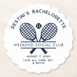 Bachelorette Weekend Tennis Party Untersetzer