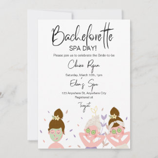 Bachelorette Wellness-Center Day Einladung