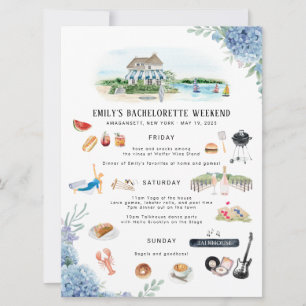 Bachelorette Wochenende Amagansett, NY Einladung