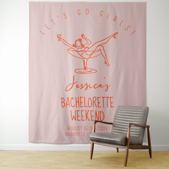 Bachelorette-Wochenende-Background Foto-Stand Wandteppich (Beispiel)