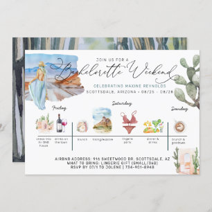 Bachelorette Wochenende   Desert Cactus Einladung