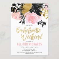 Bachelorette Wochenende erröten das rosa schwarze