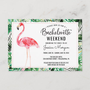 Bachelorette Wochenende Kulturpass Flamingo Einladung
