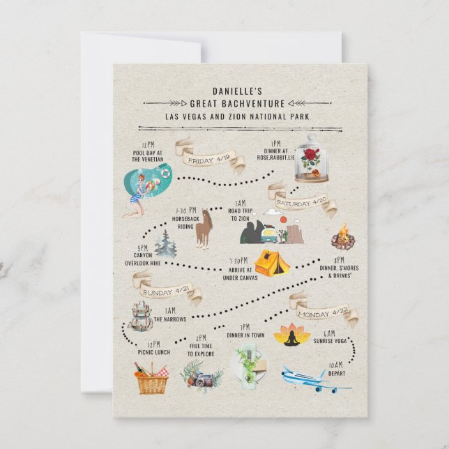 Bachelorette Wochenende | Las Vegas & Zion (Vorderseite)