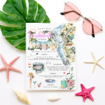 Bachelorette Wochenende | Miami Beach Einladung<br><div class="desc">Du wirst heiraten! Oder dein bester Freund. So oder so können Sie einen Traumurlaub mit Ihren Beste Freundinnen planen. Mit einem unvergesslichen Ausflug auf der Straße "das letzte Fliegen vor dem Ring". Unsere Wasserfarbenreisekarten werden die Mädchen dazu bringen, ihre Taschen für ein unvergessliches Wochenende zu packen!! Fügen Sie diesem Design...</div>