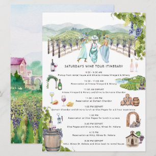 Bachelorette Wochenende Napa Winery Einladung