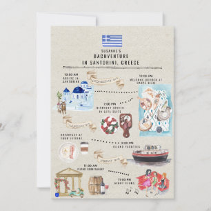 Bachelorette Wochenende   Santorini Griechenland Einladung