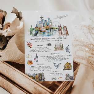 Bachelorette Wochenende   Seattle Einladung