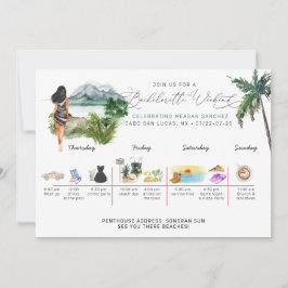 Bachelorette Wochenende | Tropical Palm Einladung