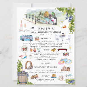 Bachelorette Wochenende   Weinkellerei Napa Einladung