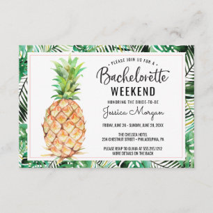 Bachelorette Wochenende Weinroute Ananas Tropisch Einladung