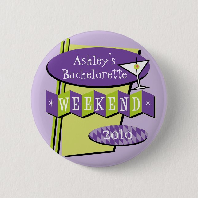 Bachelorette Wochenendenknopf Button (Vorderseite)