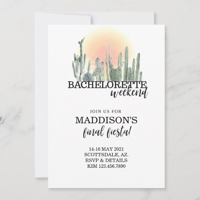 Bachelorette, Wüstenbachelorette, Scotsdale bac (Vorderseite)