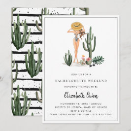 Bachelorette Zielort Bikini Bridal Bash Einladung