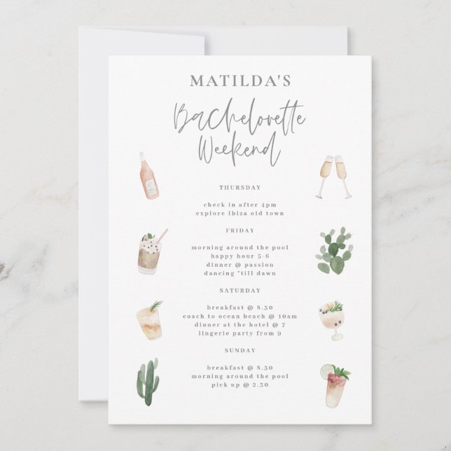 Bacheloretto-Wochenende Feiertagskarte (Vorderseite)