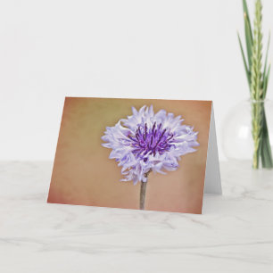 Bachelors Button Art Note Card Karte