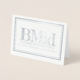 Bachelors in Midwiferity-Glückwunschfolie Folienkarte