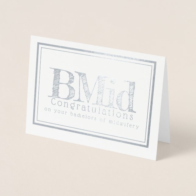 Bachelors in Midwiferity-Glückwunschfolie Folienkarte (Vorderseite)