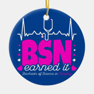 Bachelors of Science in Nursing verdient BSN RN Keramik Ornament