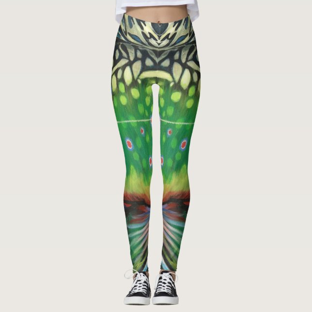 Bachforelle Fische Leggings (Vorderseite)