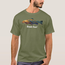 Bachforelle Fliegenfischen Männer-T - Shirt