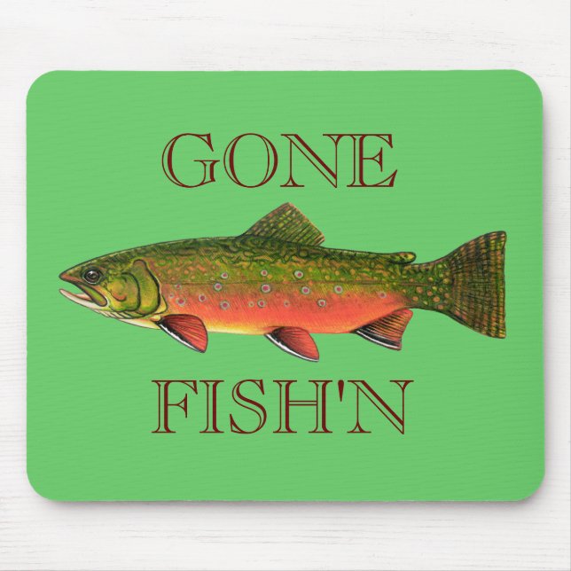 BACHFORELLE, GEGANGENES FISH'N MOUSEPAD (Vorne)