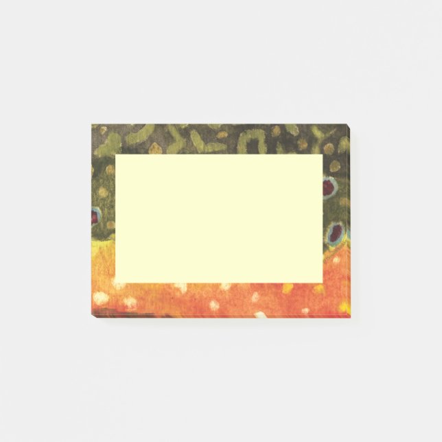 Bachforelle Post-it Klebezettel (Vorderseite)