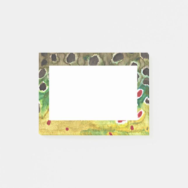 Bachforelle Post-it Klebezettel (Vorderseite)