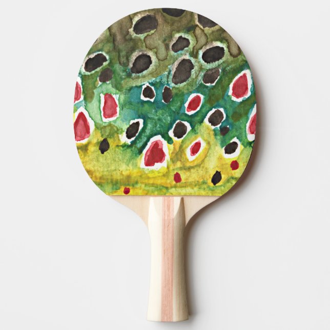 Bachforelle Tischtennis Schläger (Vorderseite)